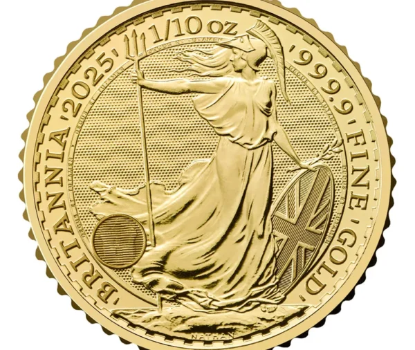 Britannia 2025 1/10oz Gold Bullion Coin in Blister