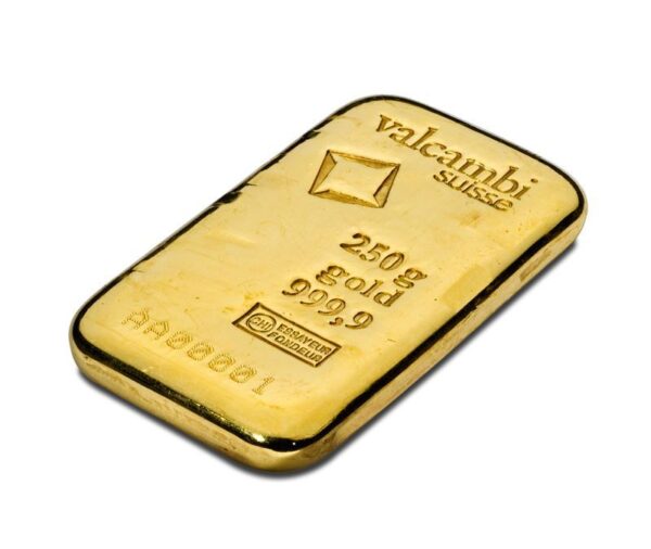 Valcambi 250g Cast Gold Bar