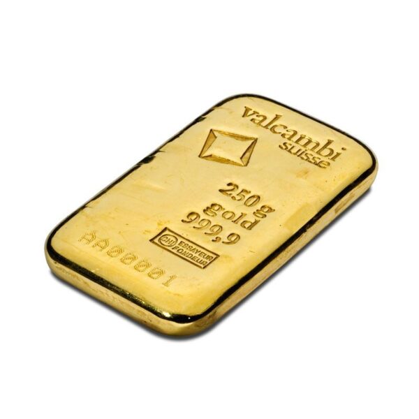 Valcambi 250g Cast Gold Bar