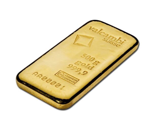 Valcambi 500g Cast Gold Bar