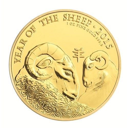 2015 1oz UK Lunar 'Year Of The Sheep' Gold Coin