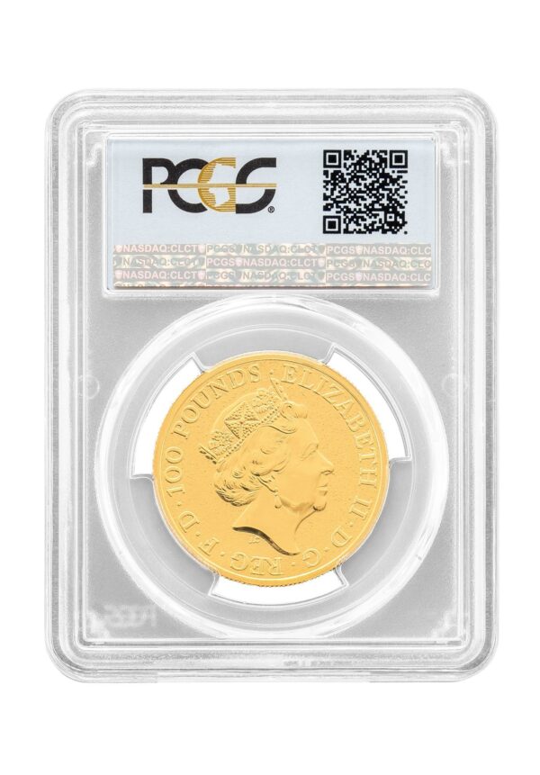 PCGS 2017 1oz Gold Queen's Beast 'Dragon' MS70 - Image 2