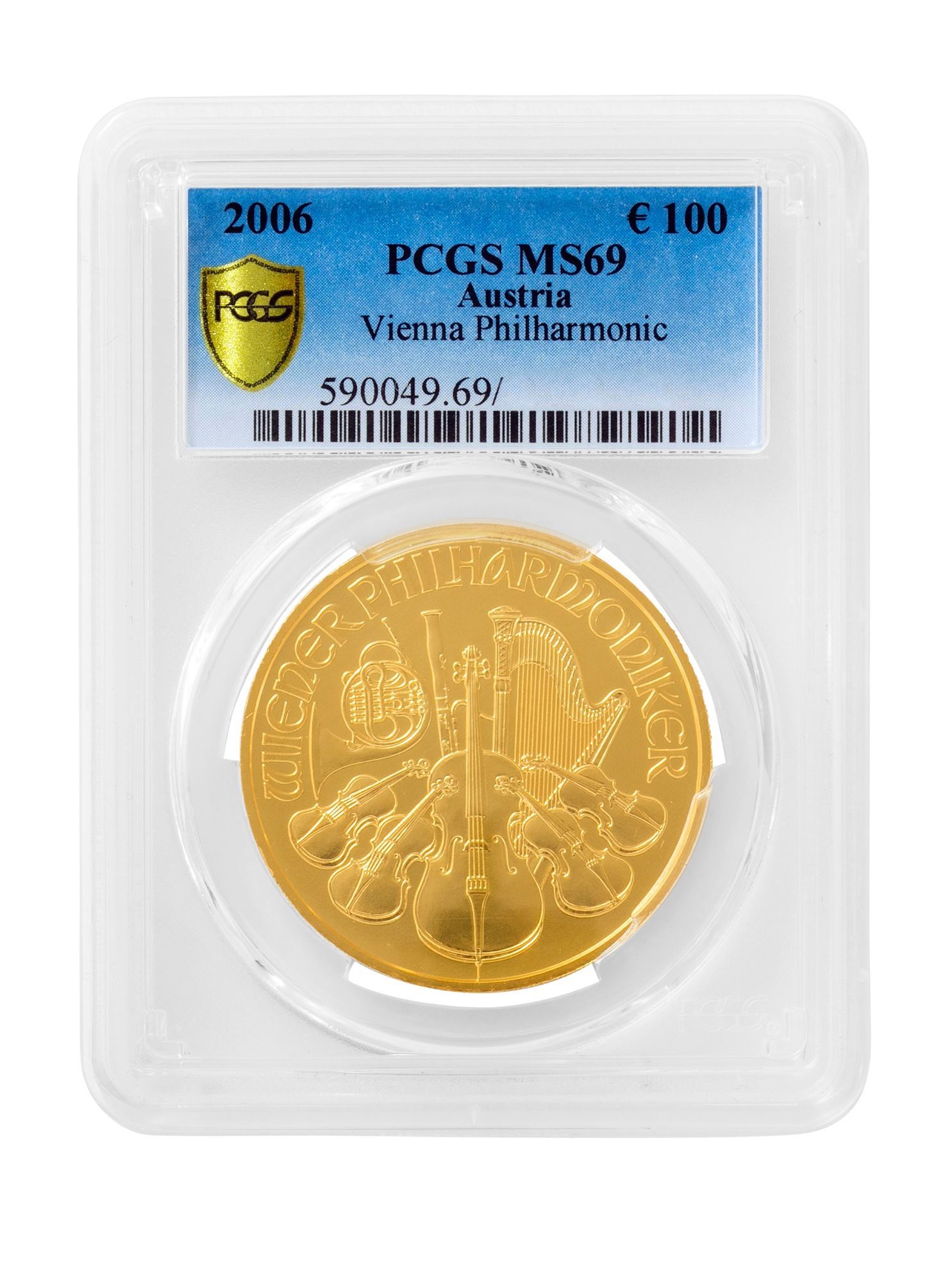 PCGS 2006 1oz Gold Austrian Philharmonic MS69
