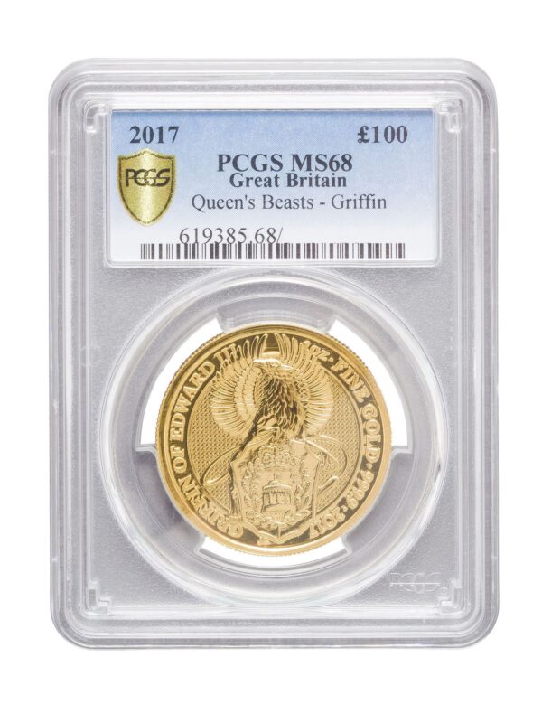 PCGS 2017 1oz Gold Queen's Beast 'Griffin' MS68