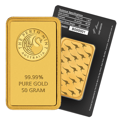 Perth Mint 50g Gold Bar