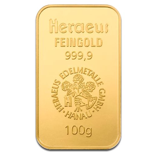 Heraeus 100g Gold Bar