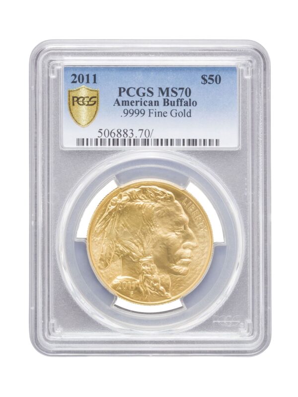 PCGS 2011 1oz American Buffalo Gold Coin MS70