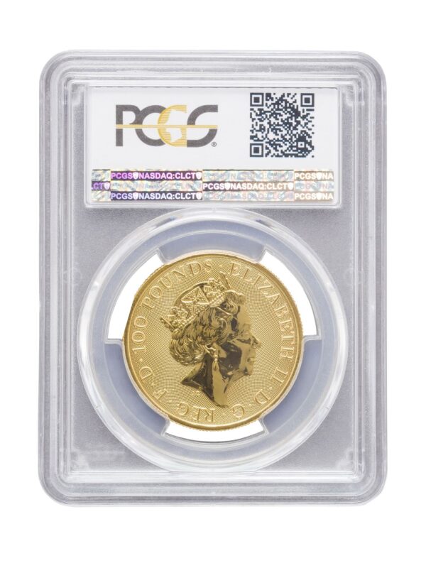 PCGS 2018 1oz Gold Queen's Beast 'Black Bull' MS69 - Image 2
