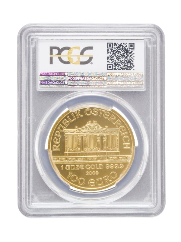 PCGS 2009 1oz Gold Austrian Philharmonic MS69 - Image 2