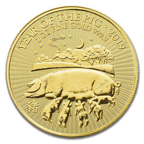 2019 1oz UK Lunar 'Year Of The Pig' Gold Coin