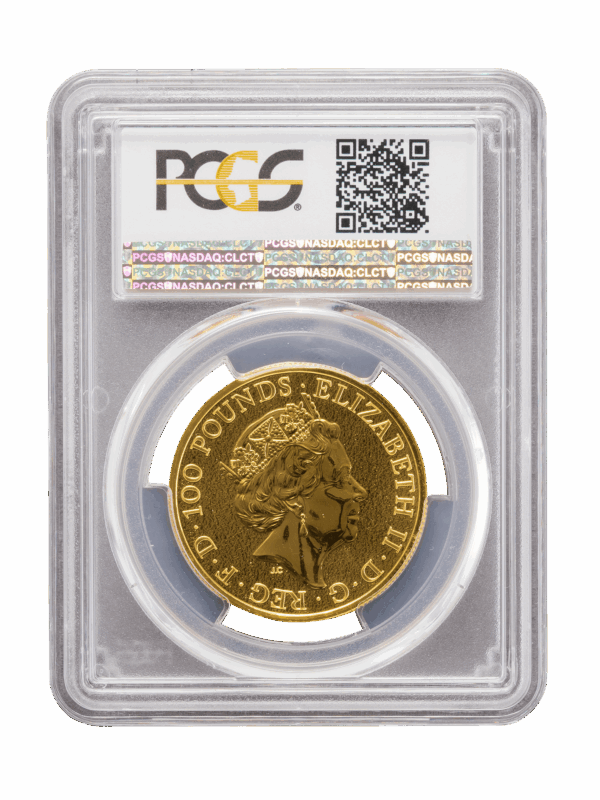 PCGS 2016 1oz Gold Queen's Beast 'Lion' MS70 - Image 2