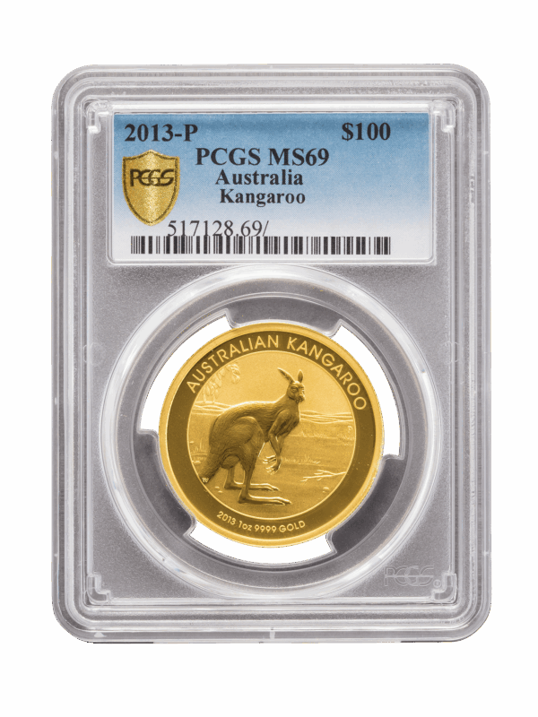 PCGS 2013 1oz Gold Australian Kangaroo MS69