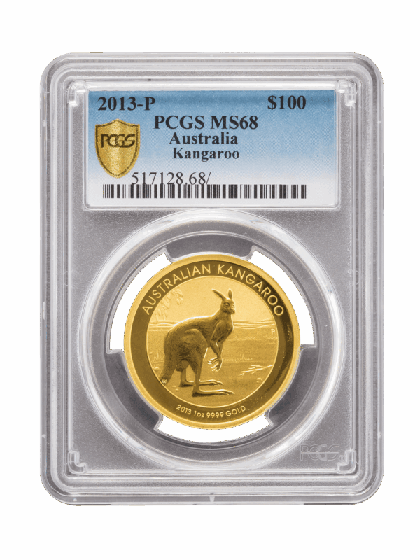 PCGS 2013 1oz Gold Australian Kangaroo MS68