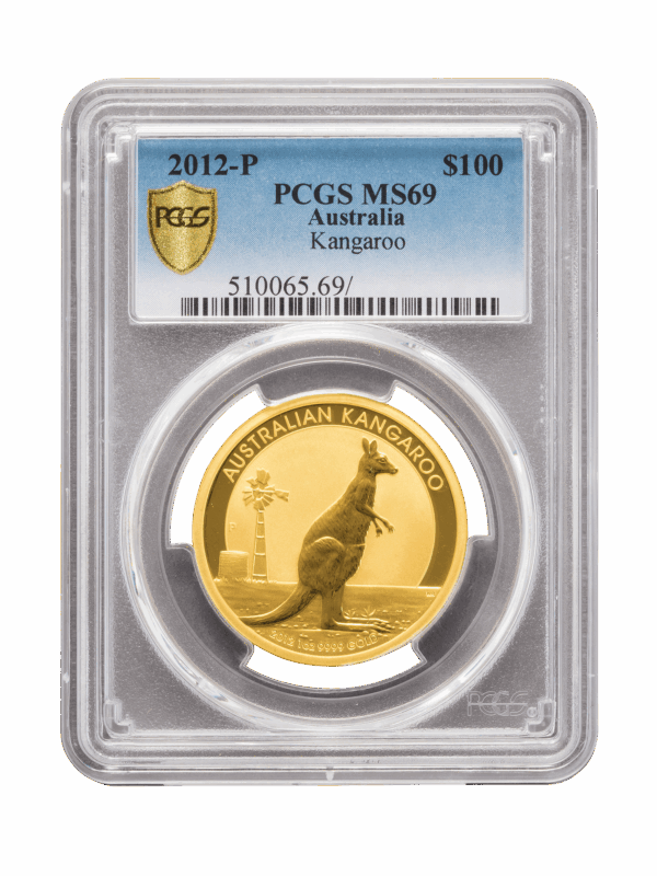 PCGS 2012 1oz Gold Australian Kangaroo MS69