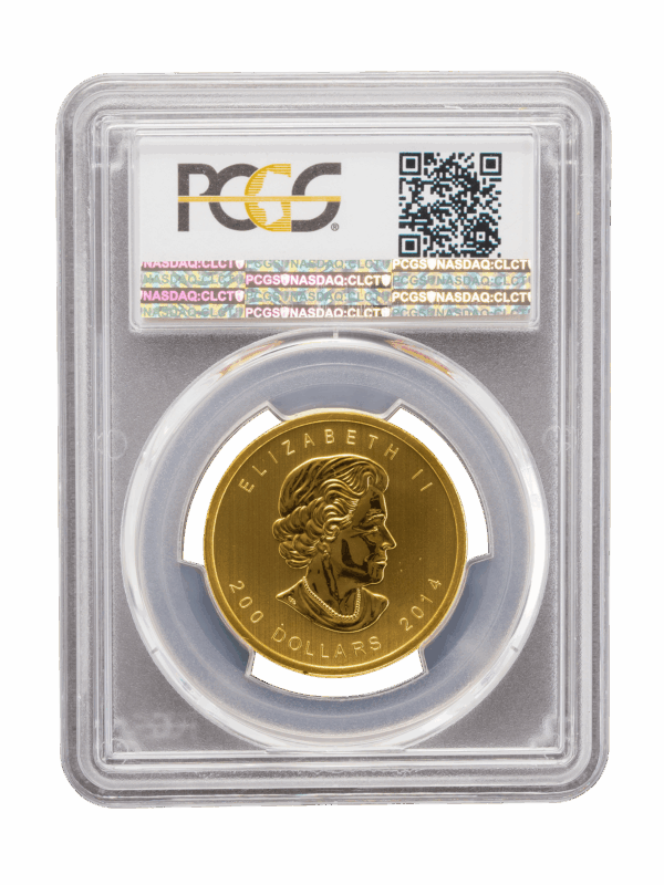 PCGS 2014 1oz Gold Howling Wolf MS68 - Image 2