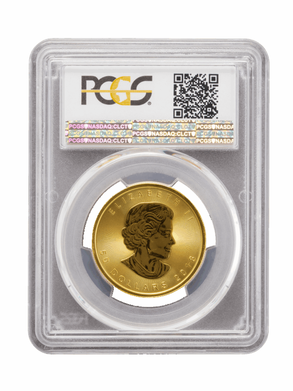 PCGS 2018 1oz Gold Canadian Maple Leaf MS67 - Image 2