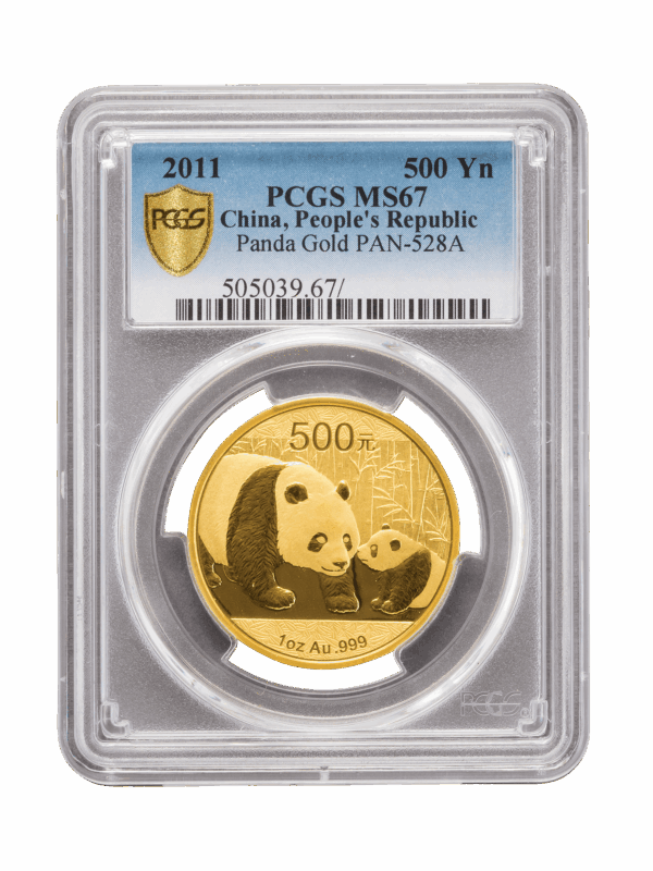 PCGS 2011 1oz Gold Chinese Panda MS67