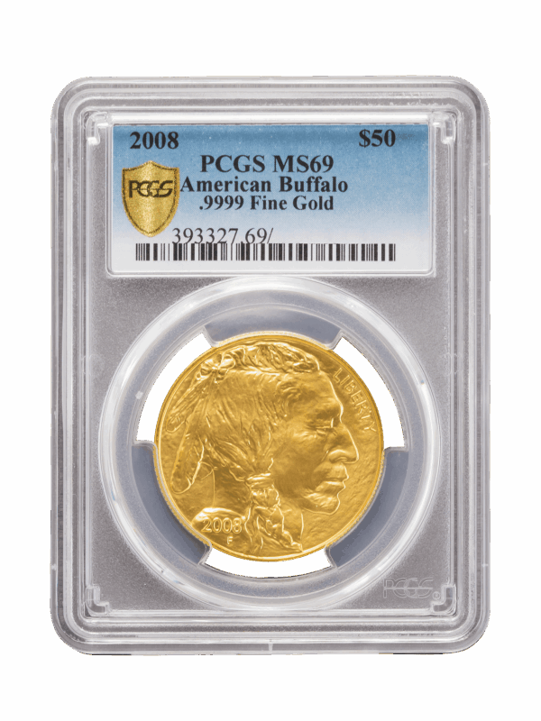PCGS 2008 1oz American Buffalo Gold Coin MS69