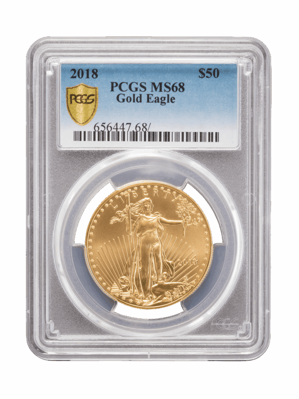 PCGS 2018 1oz Gold American Eagle MS68