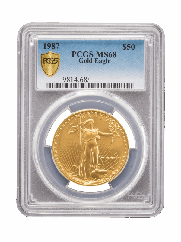 PCGS 1987 1oz Gold American Eagle MS68