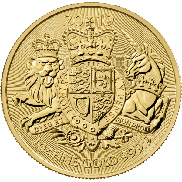 2019 1oz UK Coat of Arms Gold Coin