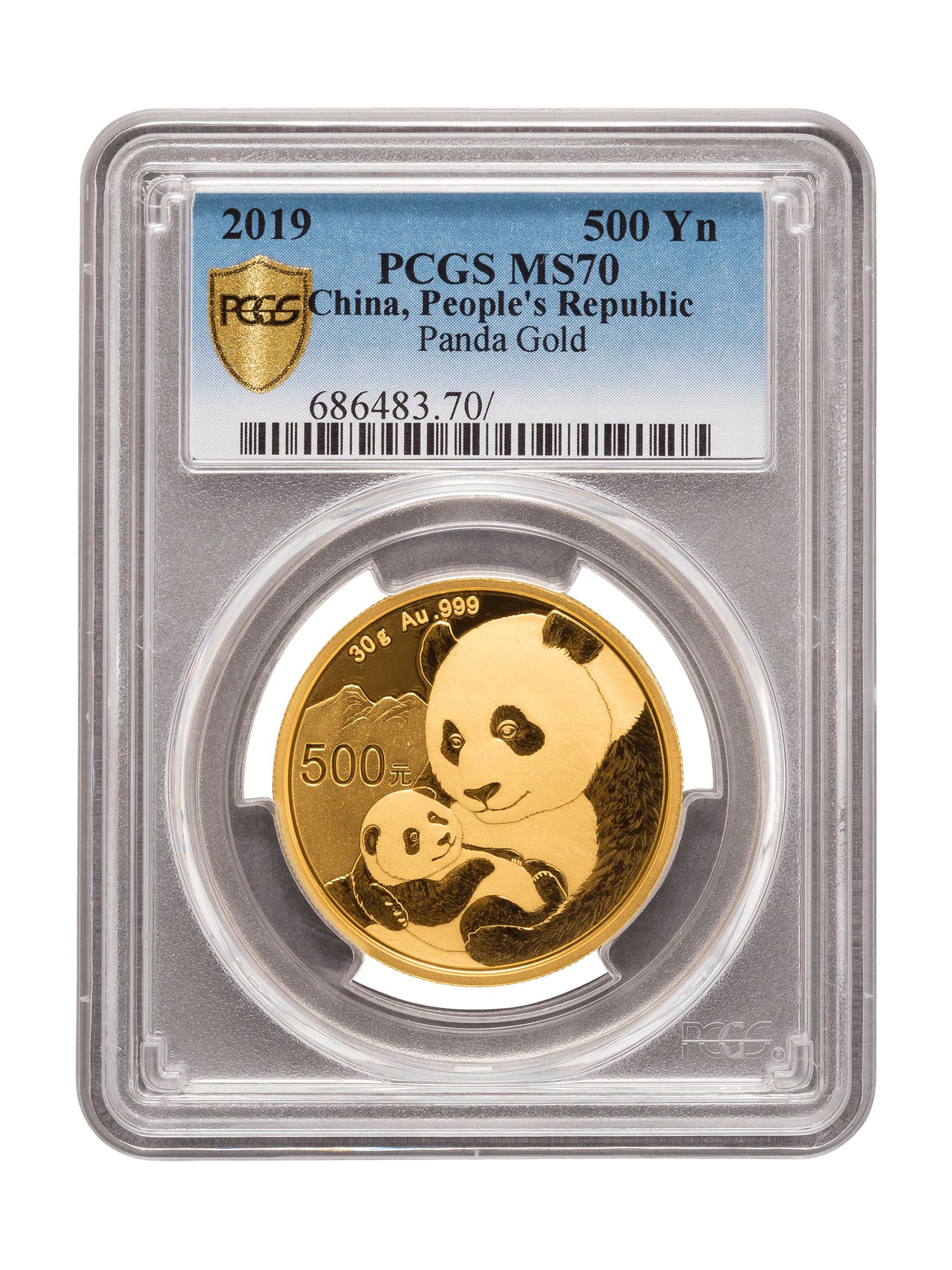 PCGS 2019 1oz Gold Chinese Panda MS70