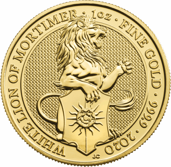 10x 2020 1oz UK Queen's Beast 'White Lion of Mortimer' in a tube - Image 2