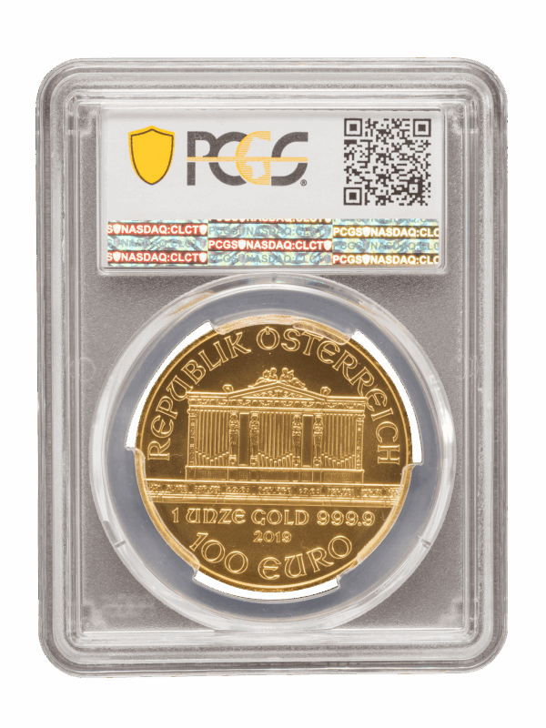 PCGS 2019 1oz Gold Austrian Philharmonic MS70 - Image 2