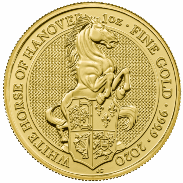 2020 1oz UK Queen's Beast 'White Horse of Hanover' Gold Coin