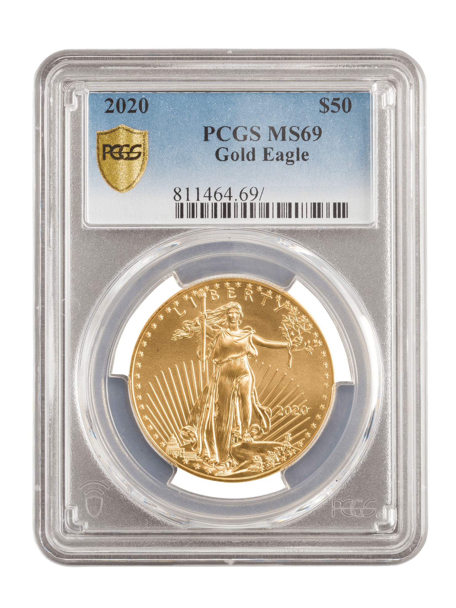 PCGS 2020 1oz 22k Gold American Eagle MS69