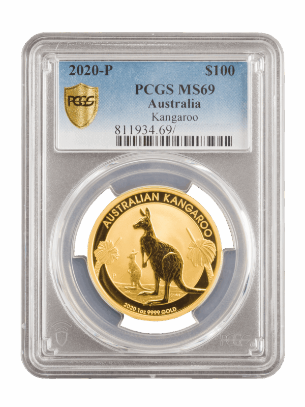 PCGS 2020 1oz Gold Australian Kangaroo MS69