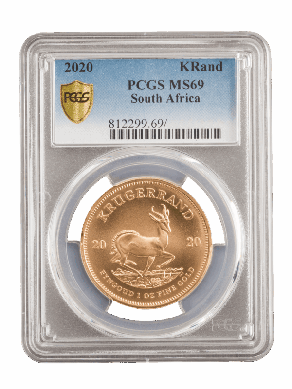 PCGS 2020 1oz Gold South African Krugerrand MS69