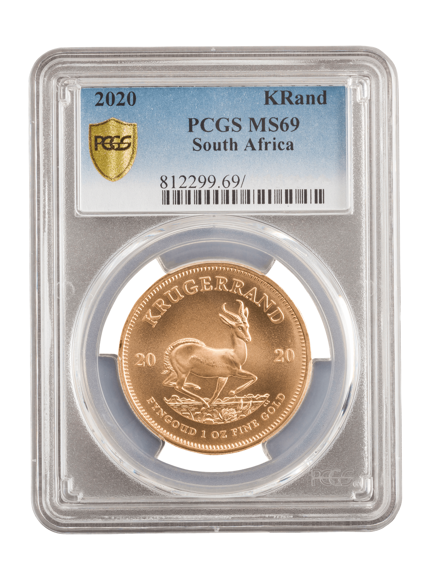 PCGS 2020 1oz Gold South African Krugerrand MS70