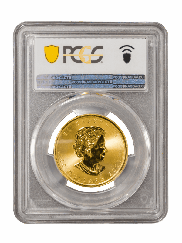 PCGS 2021 1oz Gold Maple Leaf MS69 - Image 2