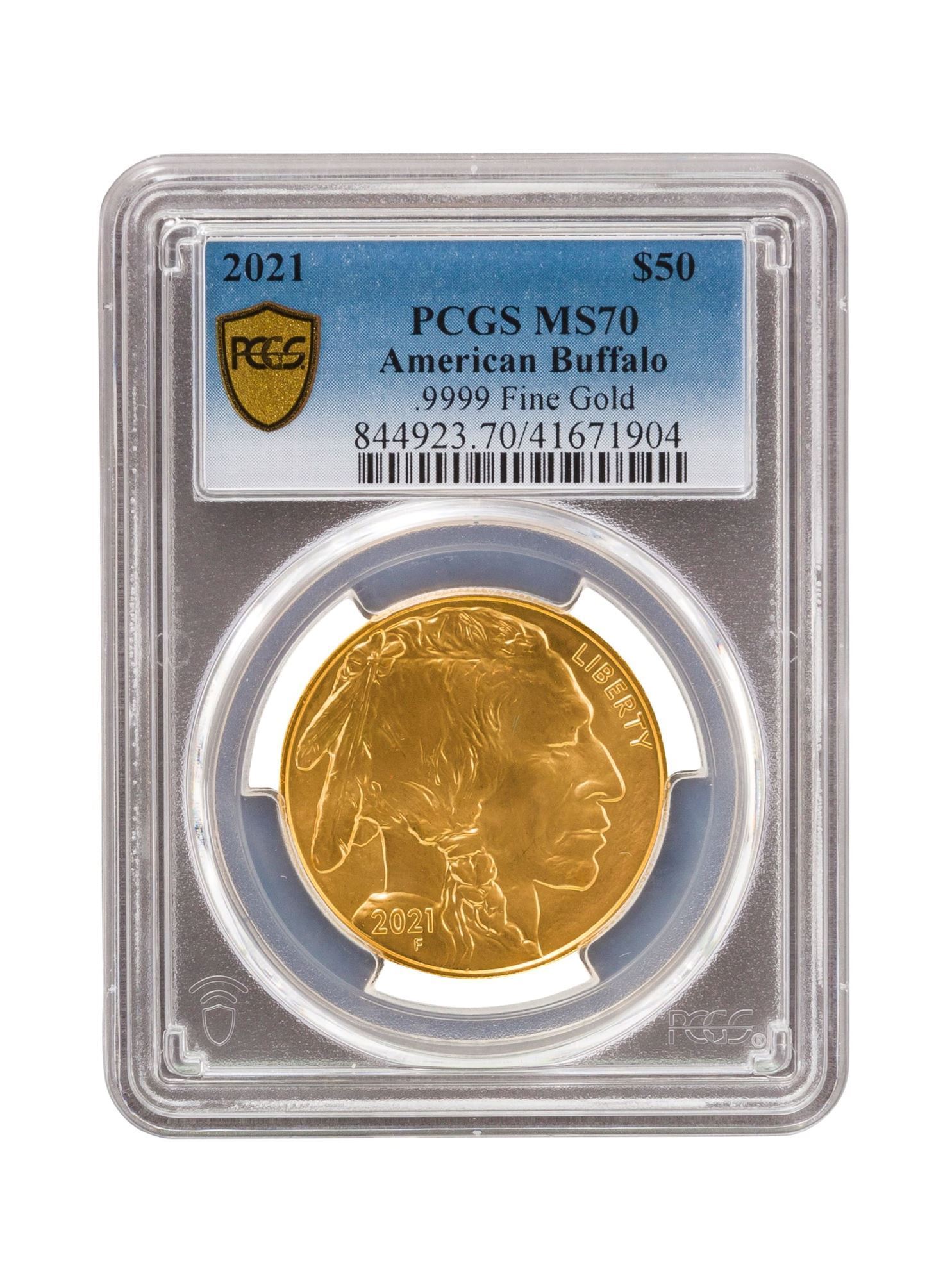 PCGS 2021 1oz Gold American Buffalo MS70