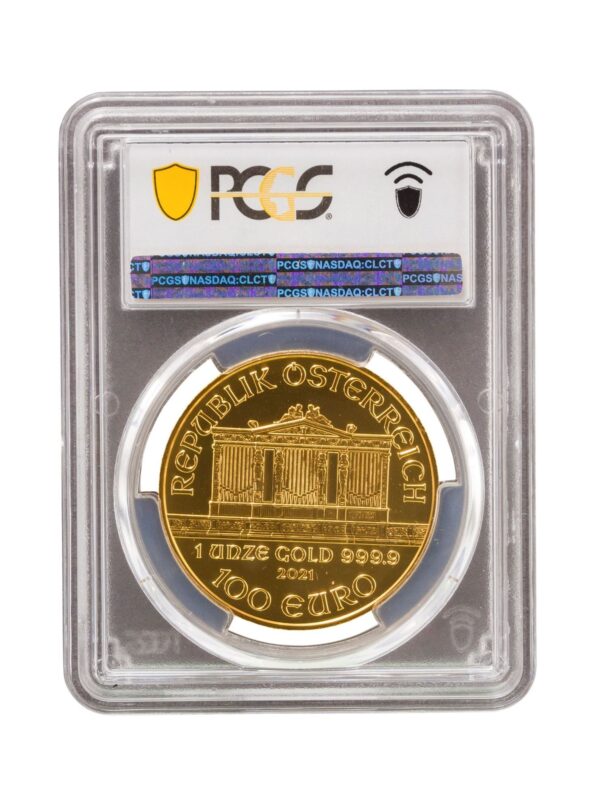 PCGS 2021 1oz Gold Austrian Philharmonic MS69 - Image 2