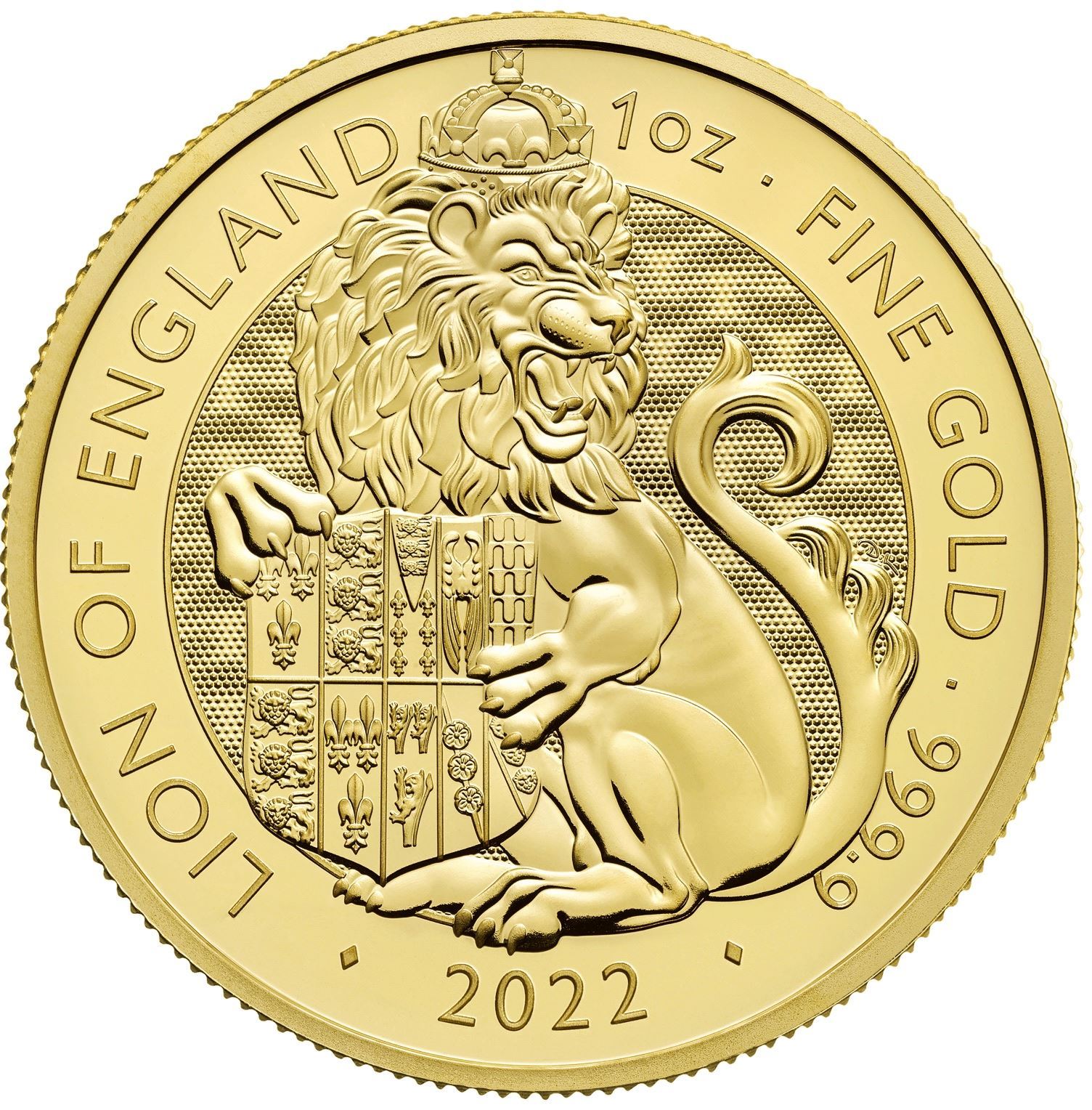 2022 1oz UK Tudor Beast 'Lion of England' Gold Coin