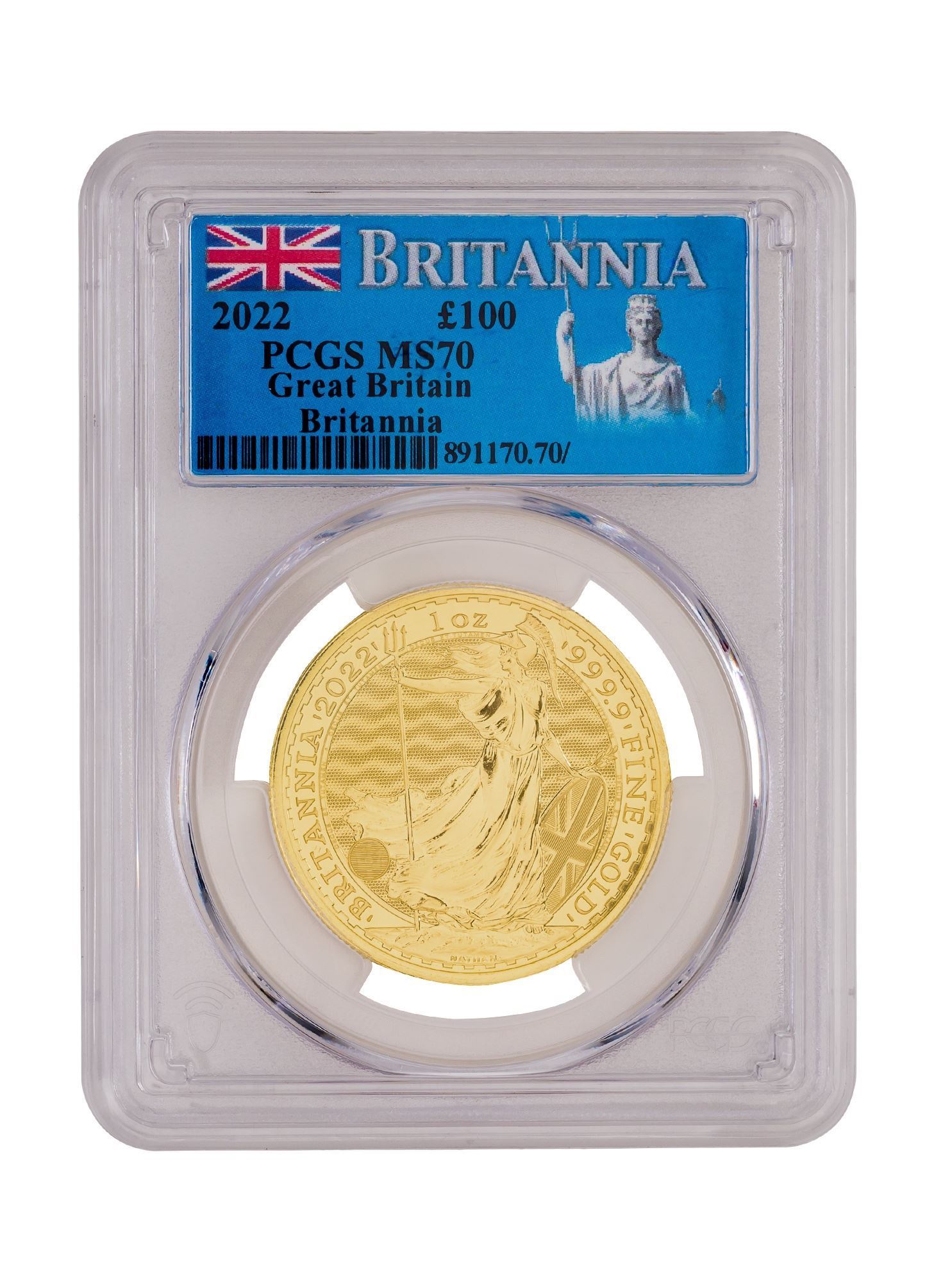 PCGS 2022 1oz Gold Britannia MS70