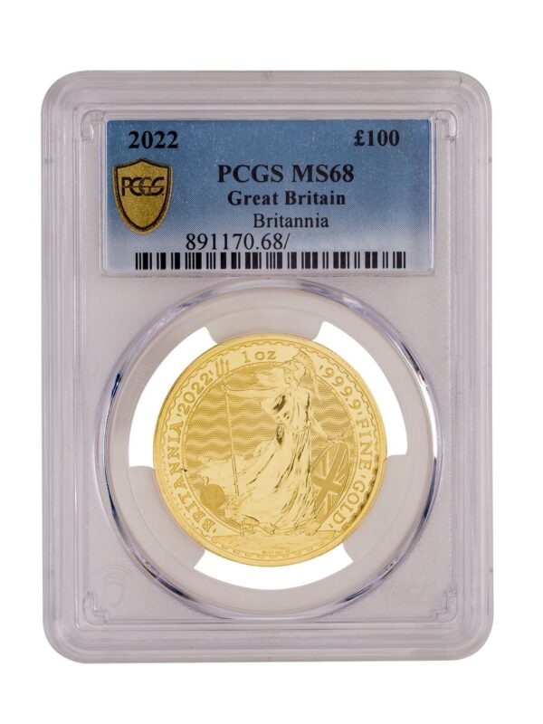 PCGS 2022 1oz Gold Britannia MS68