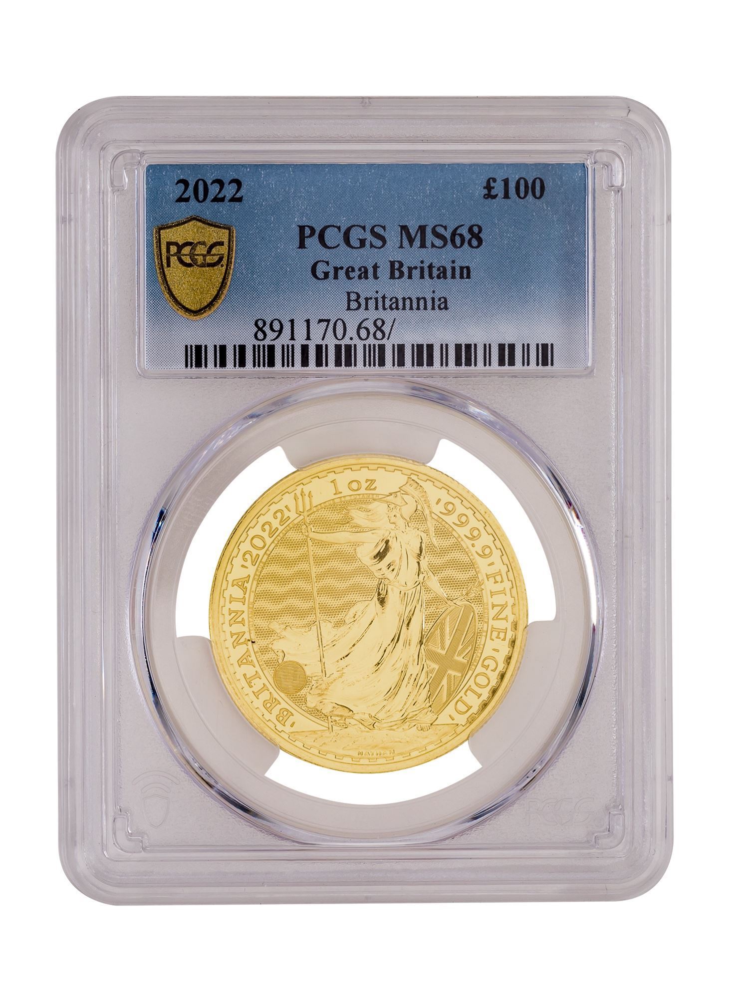 PCGS 2022 1oz Gold Britannia MS68