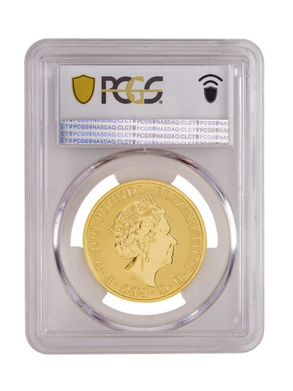 PCGS 2023 1oz Gold Tudor Beast 'Yale' MS69 - Image 2