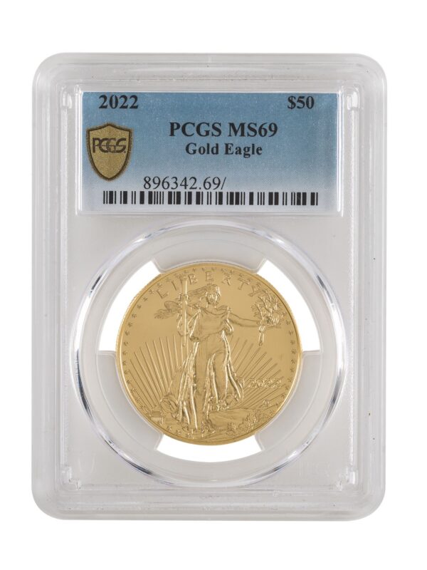 PCGS 2022 1oz 22k Gold American Type 2 Eagle MS69 - Image 2