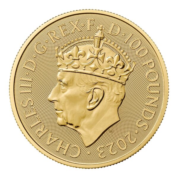 2023 1oz 24k UK Britannia Coronation KCIII Gold Coin - Image 3