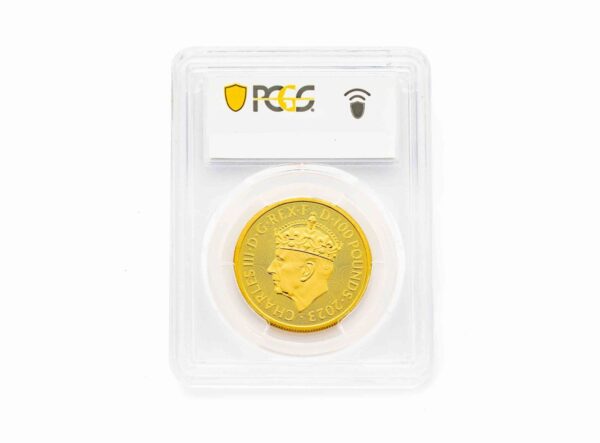 PCGS 2023 1oz Gold Britannia KCIII Coronation - First Day of Issue MS70 - Image 2