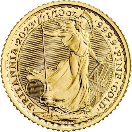 2023 1/10oz UK Britannia (QEII) Gold Coin