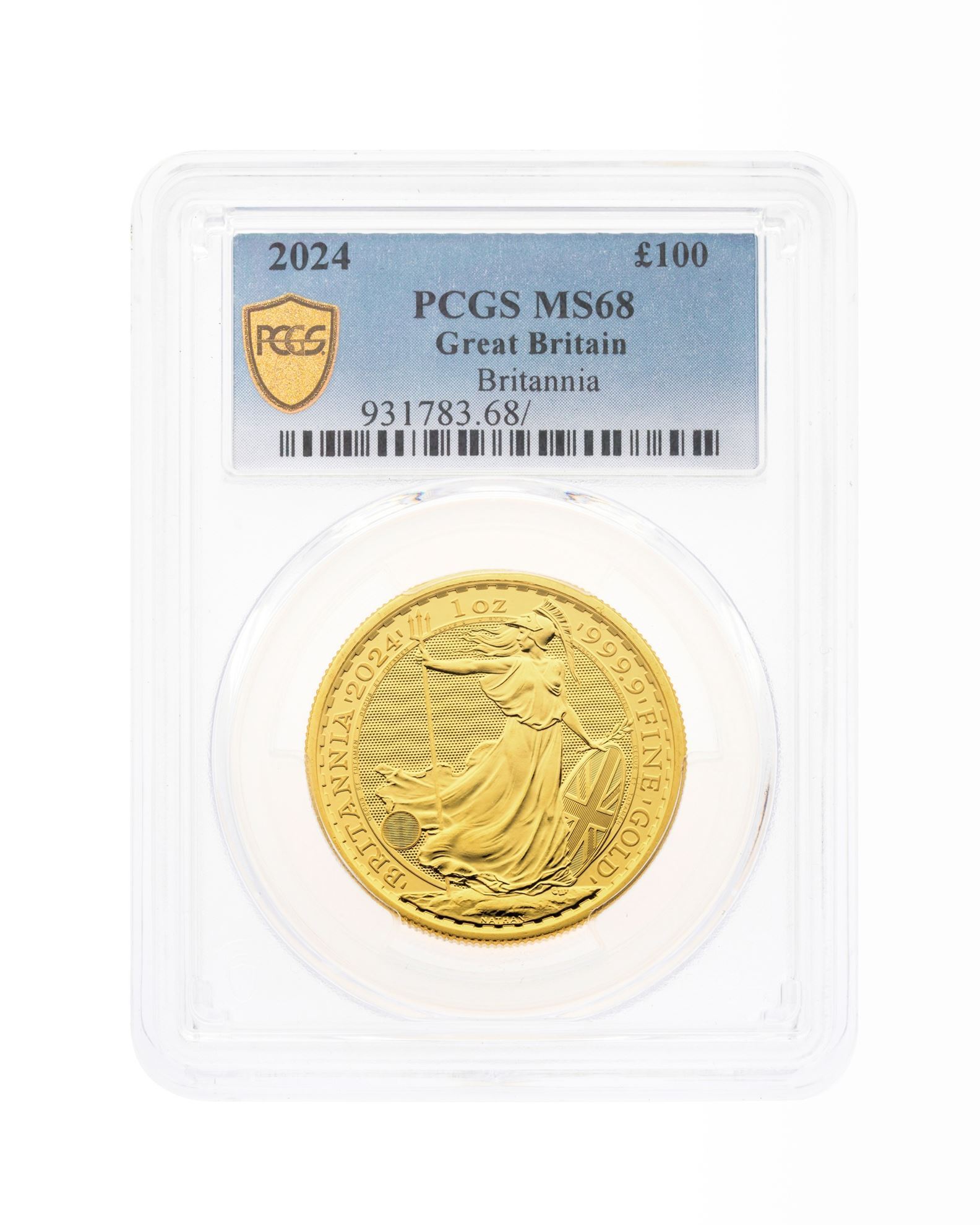 PCGS 2024 1oz Gold Britannia KCIII MS68