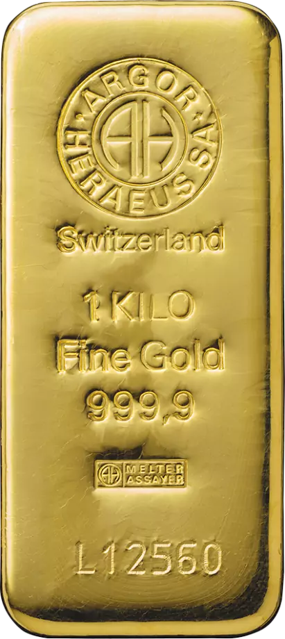 Argor-Heraeus 1kg Cast Gold Bar