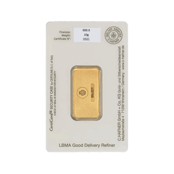 C.Hafner 10g Gold Bar - Image 2