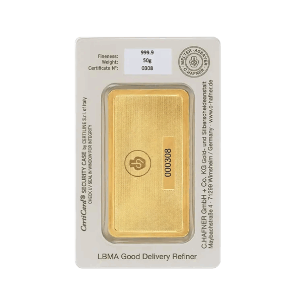 C.Hafner 50g Gold Bar - Image 2