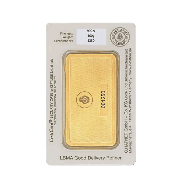 C.Hafner 100g Gold Bar - Image 2